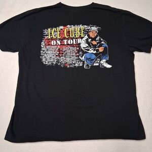 ICE CUBE STRAIGHT INTO CANADA TOUR Black Graphic Tee Mens Shirt